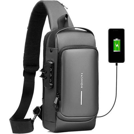 imagem de Bolsa Esportiva Anti-Roubo Impermeável c/ Carregamento USB