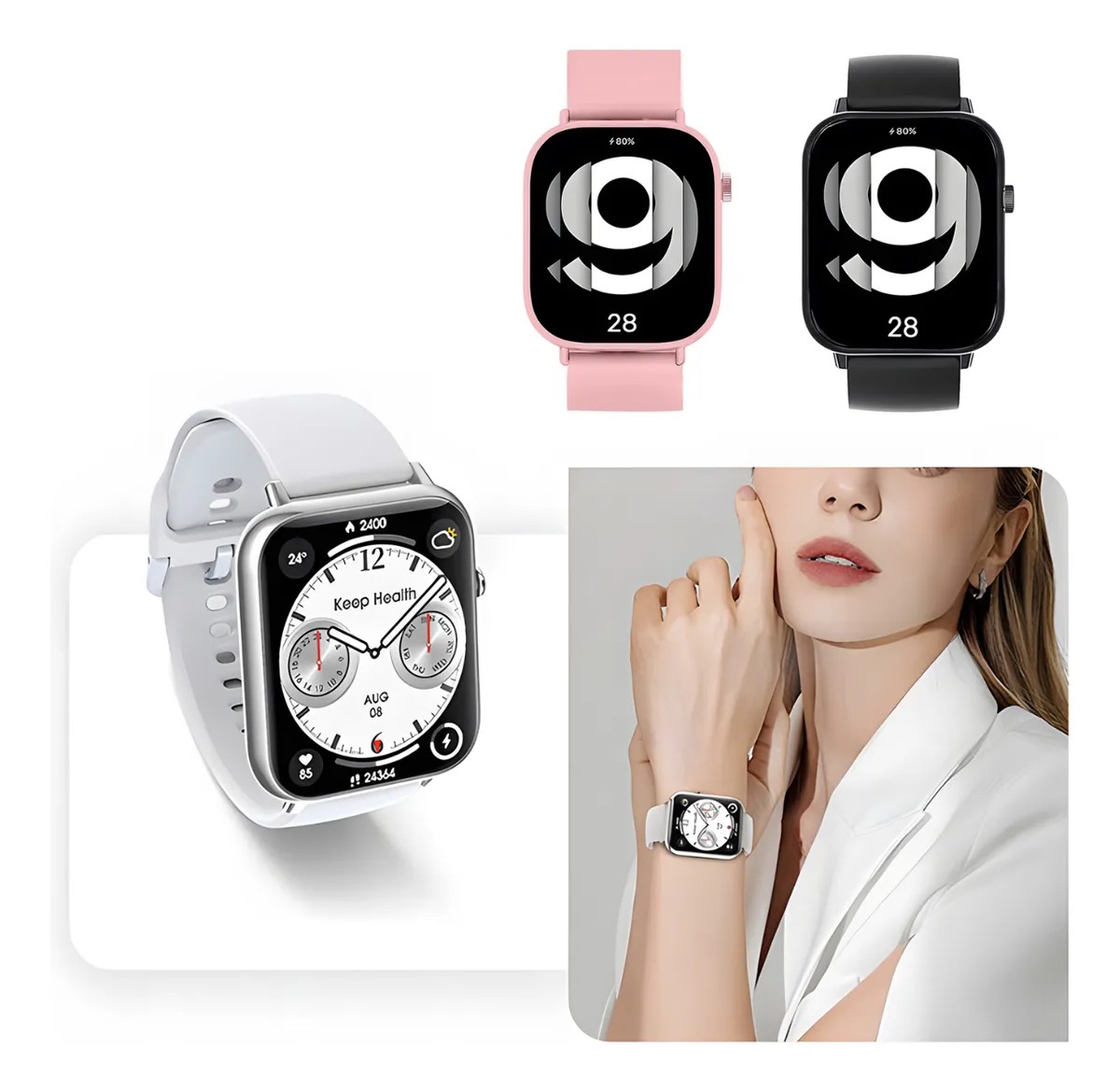 imagem de .Smartwatch AJ-L80 À Prova D'agua