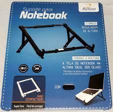 imagem de Suporte Notebook Preto Ajustável Ergonômico