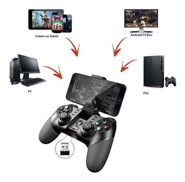 imagem de Controle Joystick Bluetooth Android Celular IOS, Pc, TV Smart e TV Box