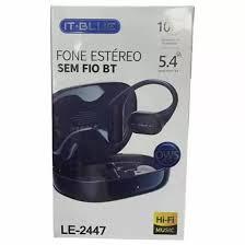 imagem de Fone Bluetooth 5.4 Esportivo até 10h Bateria LE-2447 IT-BLUE