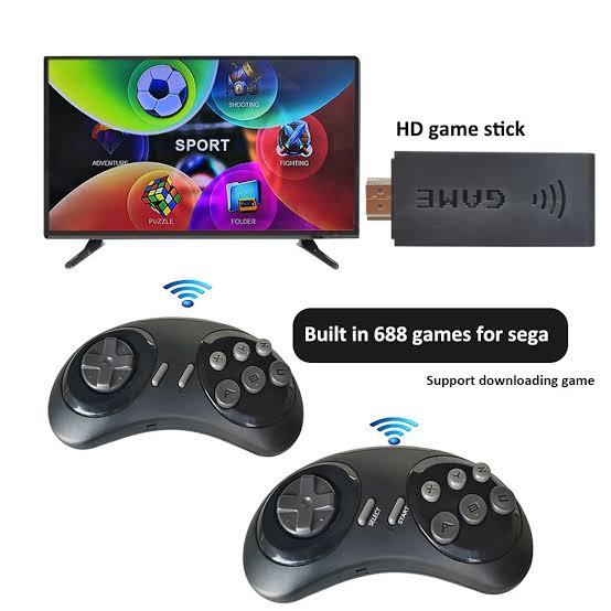 imagem de Game HD 16 bits consoles de jogos vídeo com 688 retro jogos para Sega Genesis 4k sem fio tv game console