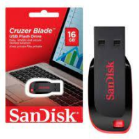 imagem de Pendrive 16 GB Original Sandisk Cruzer Blade USB 2.0