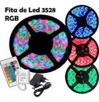 imagem de Fita Led 5m Ultra Rgb 3528 Prova D'agua + Fonte + Controle